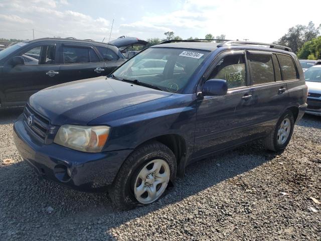 JTEDD21A350108074 - 2005 TOYOTA HIGHLANDER BLUE photo 1