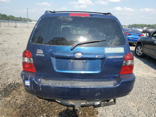 JTEDD21A350108074 - 2005 TOYOTA HIGHLANDER BLUE photo 6