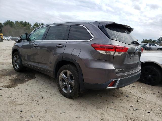 5TDDGRFH1HS033855 - 2017 TOYOTA HIGHLANDER HYBRID LIMITED GRAY photo 2