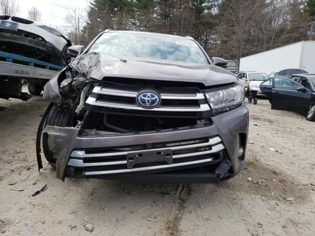 5TDDGRFH1HS033855 - 2017 TOYOTA HIGHLANDER HYBRID LIMITED GRAY photo 5