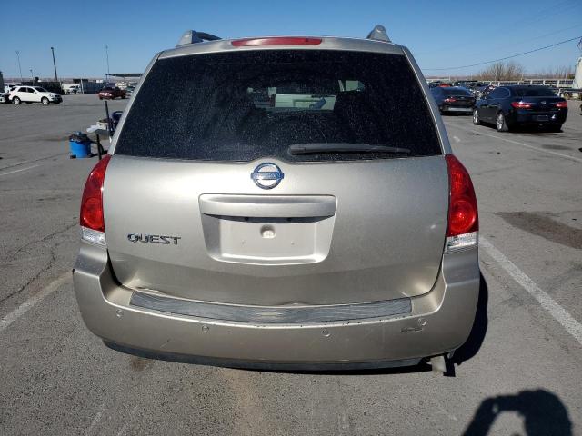 5N1BV28U54N352475 - 2004 NISSAN QUEST S GOLD photo 6