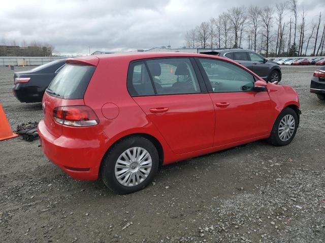 WVWDB7AJ9CW289019 - 2012 VOLKSWAGEN GOLF RED photo 3