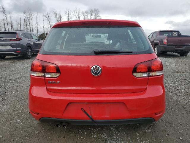 WVWDB7AJ9CW289019 - 2012 VOLKSWAGEN GOLF RED photo 6