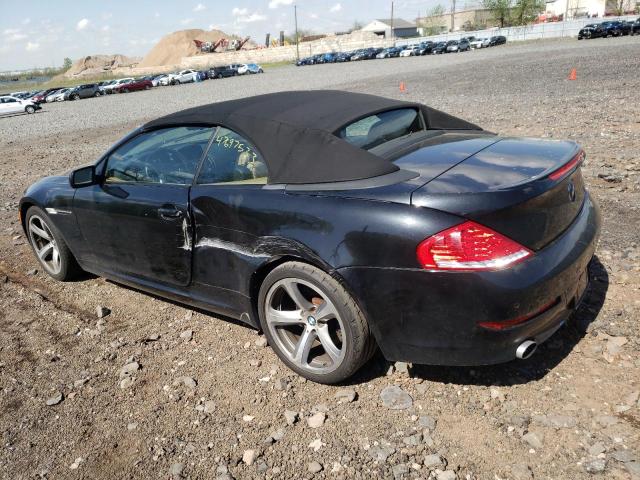 WBAEB53578CX61300 - 2008 BMW 650 I BLACK photo 2