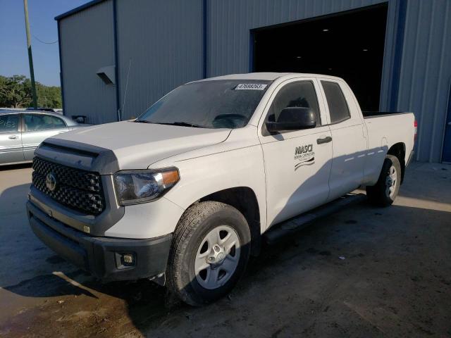 5TFRM5F12KX142157 - 2019 TOYOTA TUNDRA DOUBLE CAB SR/SR5 WHITE photo 1