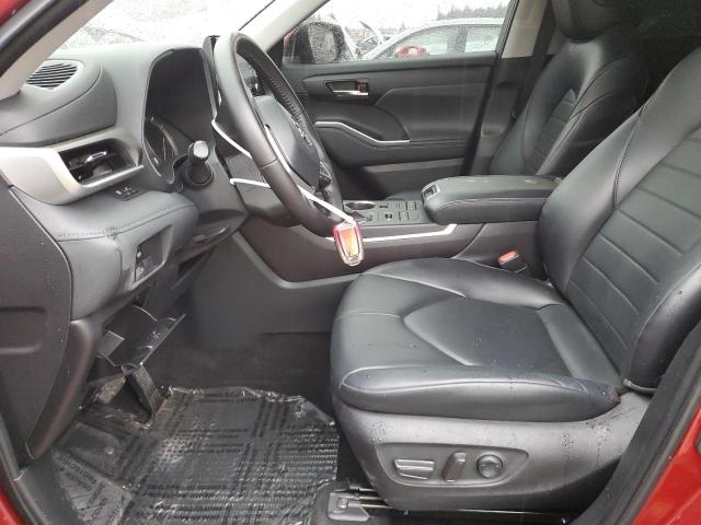 5TDGZRBHXNS229141 - 2022 TOYOTA HIGHLANDER XLE 红色 照片 7