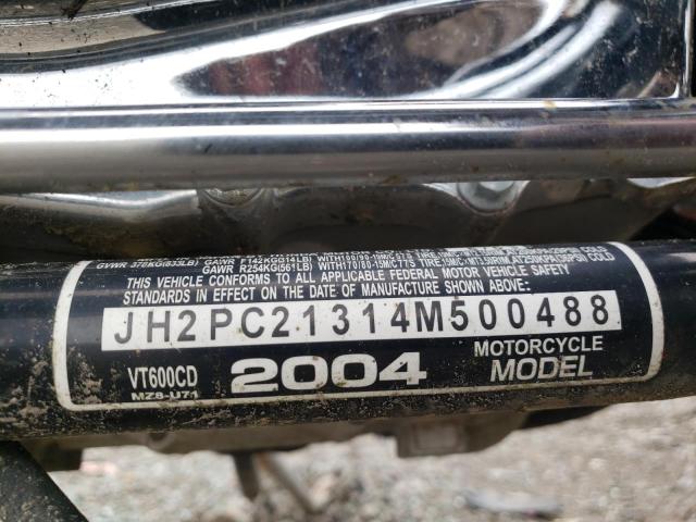 JH2PC21314M500488 - 2004 HONDA VT600 CD SILVER photo 10