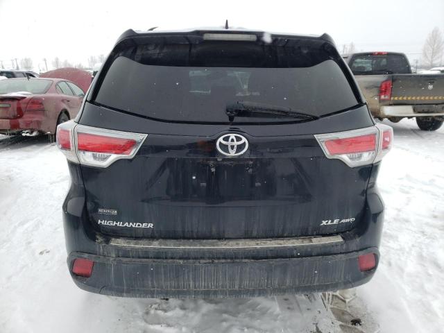 5TDJKRFH7FS188618 - 2015 TOYOTA HIGHLANDER XLE BLACK photo 6