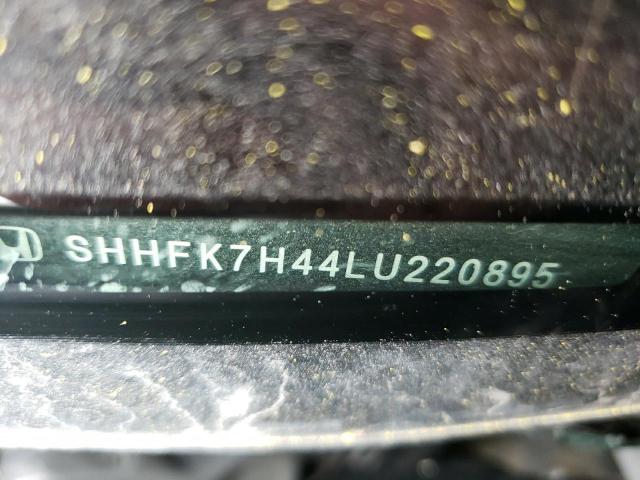 SHHFK7H44LU220895 - 2020 HONDA CIVIC SPORT 灰色 照片 12