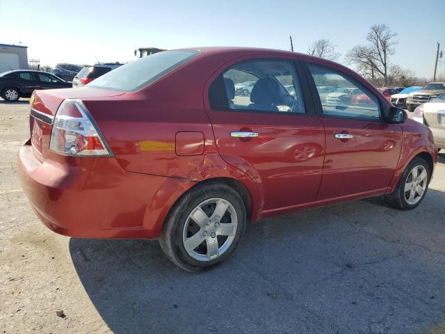 KL1TG56E29B405181 - 2009 CHEVROLET AVEO LT RED photo 3