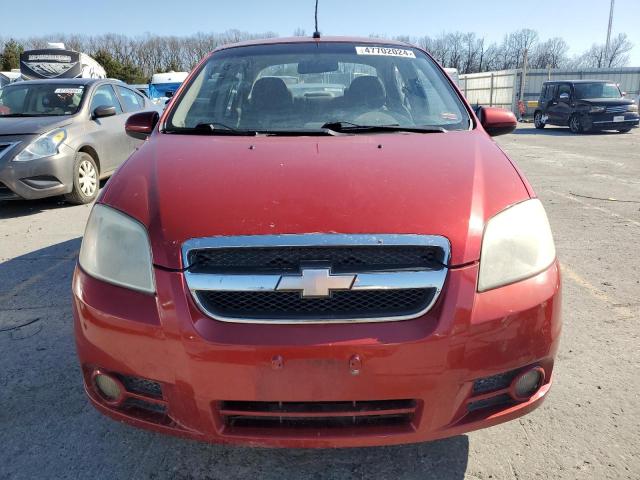 KL1TG56E29B405181 - 2009 CHEVROLET AVEO LT RED photo 5