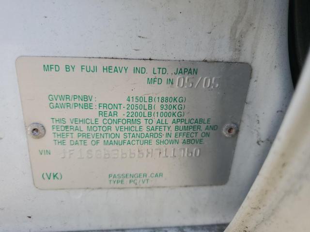 JF1SG63666H711760 - 2006 SUBARU FORESTER 2.5X 白色 照片 13