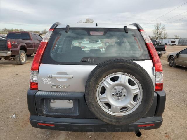 JHLRD78586C013500 - 2006 HONDA CR-V LX SILVER photo 6