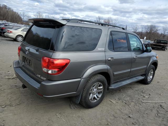 5TDBT48A26S262581 - 2006 TOYOTA SEQUOIA LIMITED GRAY photo 3