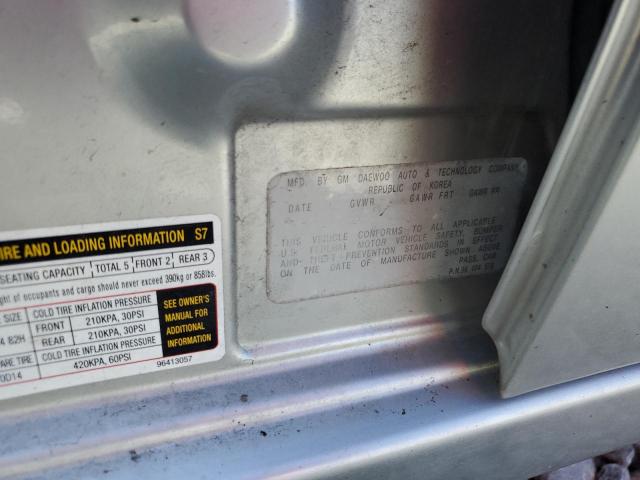 KL1TD626X5B317681 - 2005 CHEVROLET AVEO BASE 银色 照片 12