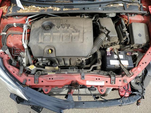 2T1BURHE3EC169945 - 2014 TOYOTA COROLLA L RED photo 11