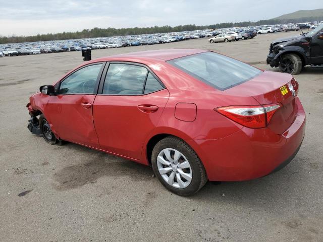 2T1BURHE3EC169945 - 2014 TOYOTA COROLLA L RED photo 2