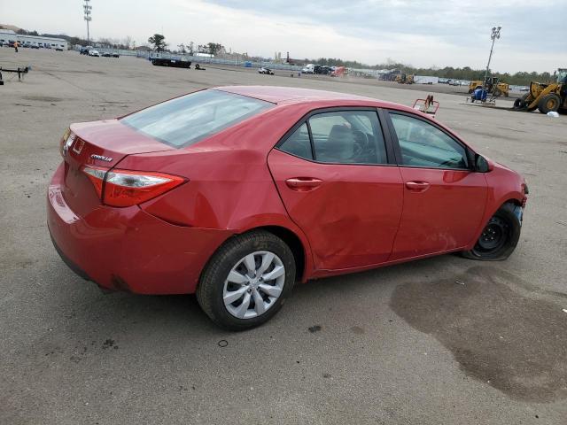 2T1BURHE3EC169945 - 2014 TOYOTA COROLLA L RED photo 3