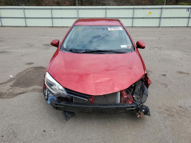 2T1BURHE3EC169945 - 2014 TOYOTA COROLLA L RED photo 5