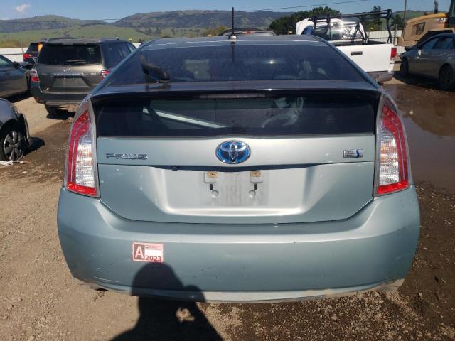 JTDKN3DU3E1818770 - 2014 TOYOTA PRIUS TURQUOISE photo 6