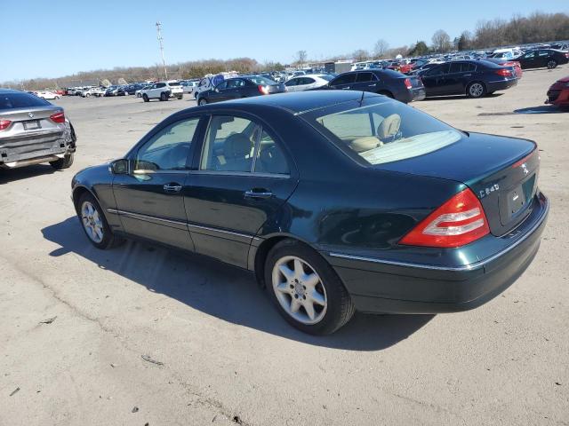 WDBRF61J23A515997 - 2003 MERCEDES-BENZ C 240 GREEN photo 2