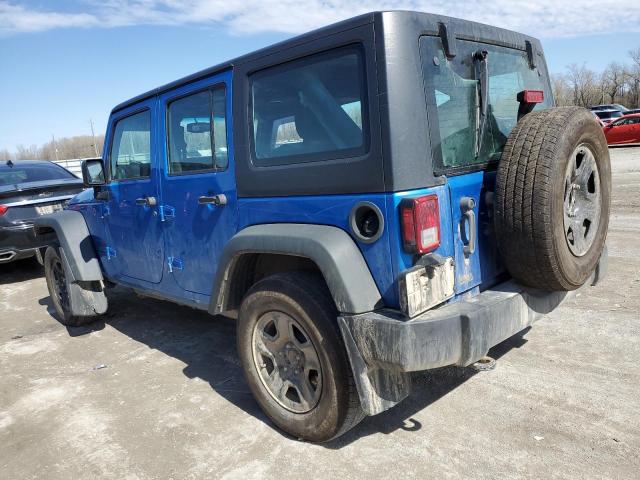 1C4BJWKG1GL185381 - 2016 JEEP WRANGLER U SPORT BLUE photo 2