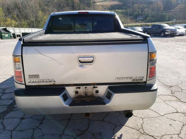 2HJYK16516H544190 - 2006 HONDA RIDGELINE RTL SILVER photo 6