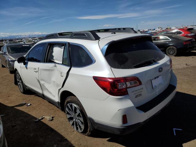 4S4BSEJC4F3228191 - 2015 SUBARU OUTBACK 3.6R LIMITED WHITE photo 2