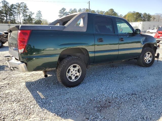 3GNEC12T54G103207 - 2004 CHEVROLET AVALANCHE C1500 GREEN photo 3