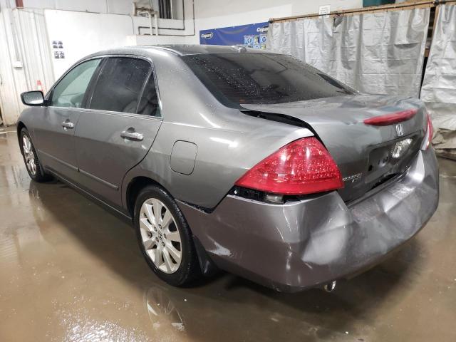 1HGCM66527A051173 - 2007 HONDA ACCORD EX GRAY photo 2