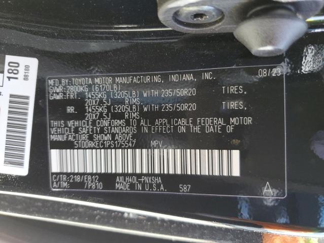 5TDDRKEC1PS175547 - 2023 TOYOTA SIENNA XSE BLACK photo 14