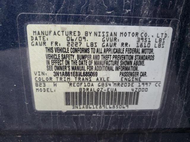 3N1AB61E89L685069 - 2009 NISSAN SENTRA 2.0 BLUE photo 13