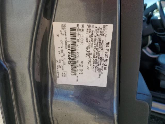 1FAHP3GN9AW190001 - 2010 FORD FOCUS SES GRAY photo 12