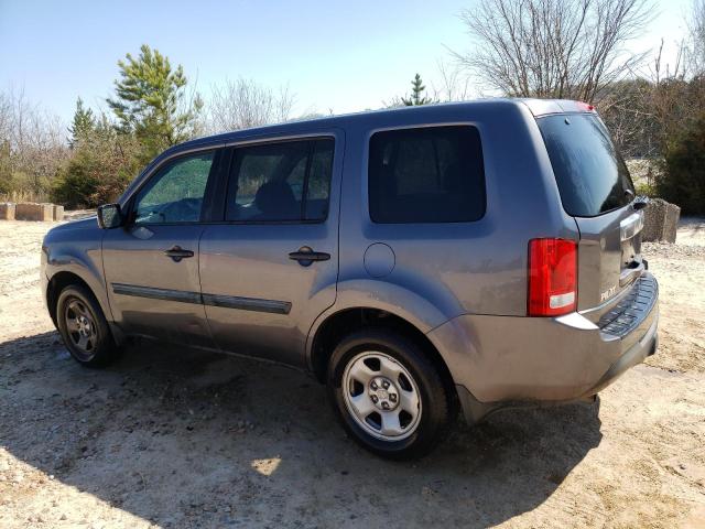 5FNYF4H21EB036710 - 2014 HONDA PILOT LX GRAY photo 2