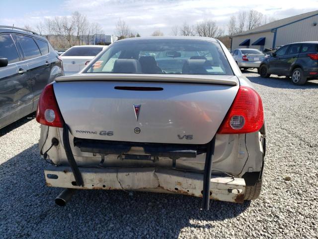 1G2ZG57N884289476 - 2008 PONTIAC G6 BASE SILVER photo 6