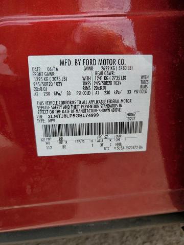 2LMTJ8LP5GBL74999 - 2016 LINCOLN MKX RESERVE Qırmızı foto 12