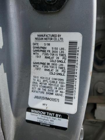 JN8AR05Y8WW269575 - 1998 NISSAN PATHFINDER LE 灰色 照片 13