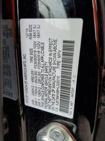 5J8TB4H58HL026016 - 2017 ACURA RDX TECHNOLOGY BLACK photo 12