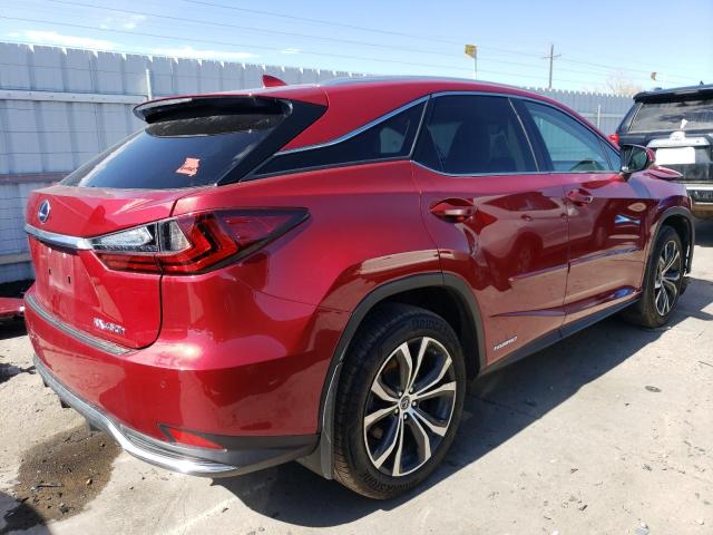 2T2HGMDA2NC078023 - 2022 LEXUS RX 450H BURGUNDY photo 3