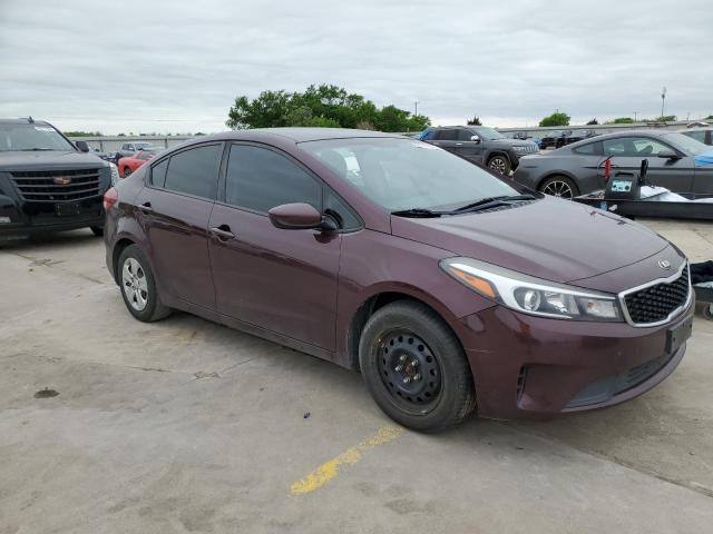 3KPFK4A74HE016499 - 2017 KIA FORTE LX BURGUNDY photo 4