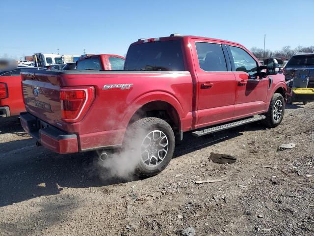 1FTFW1E81NKF15730 - 2022 FORD F150 SUPERCREW RED photo 3