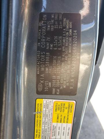 KNDMB233066020204 - 2006 KIA SEDONA EX BLUE photo 13