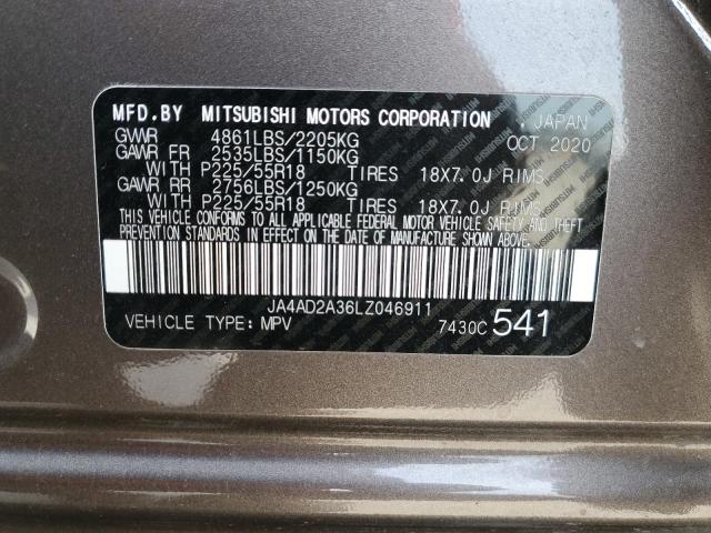 JA4AD2A36LZ046911 - 2020 MITSUBISHI OUTLANDER ES GRAY photo 12