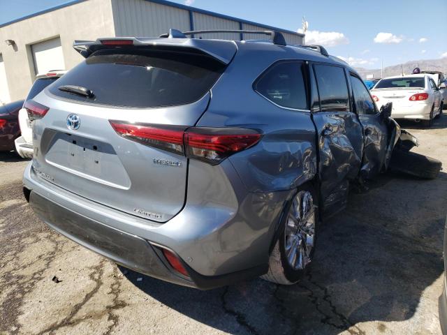 5TDYARAH9MS006665 - 2021 TOYOTA HIGHLANDER HYBRID LIMITED BLUE photo 3