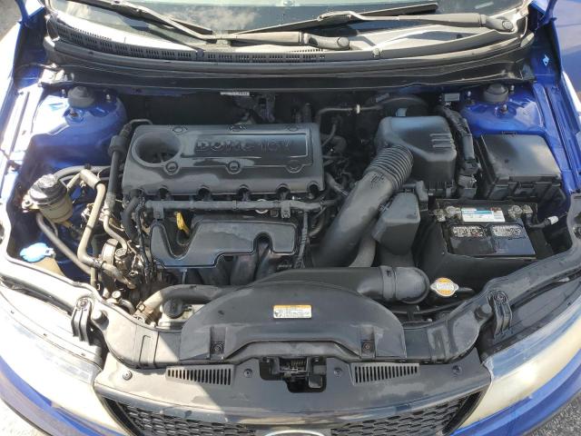 KNAFW6A36C5622174 - 2012 KIA FORTE SX BLUE photo 11