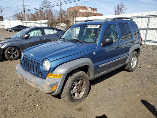 1J4GL48K25W601315 - 2005 JEEP LIBERTY SPORT BLUE photo 1