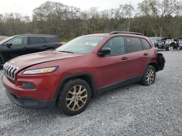 1C4PJLAB7HW541343 - 2017 JEEP CHEROKEE SPORT RED photo 1