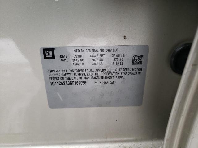 1G11C5SA3GF162056 - 2016 CHEVROLET MALIBU LIM LT ოქროსფერი ფოტო 12
