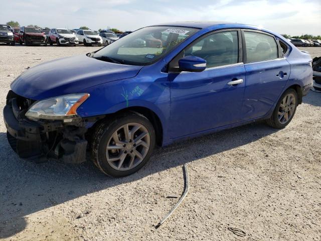 3N1AB7AP4FY254542 - 2015 NISSAN SENTRA S BLUE photo 1