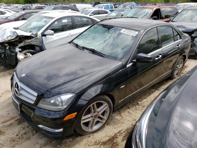 WDDGF5HB8CR196100 - 2012 MERCEDES-BENZ C 350 BLACK photo 1